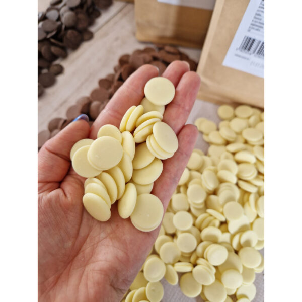 Ciocolată Albă 29% belgiană, bănuți - 500g