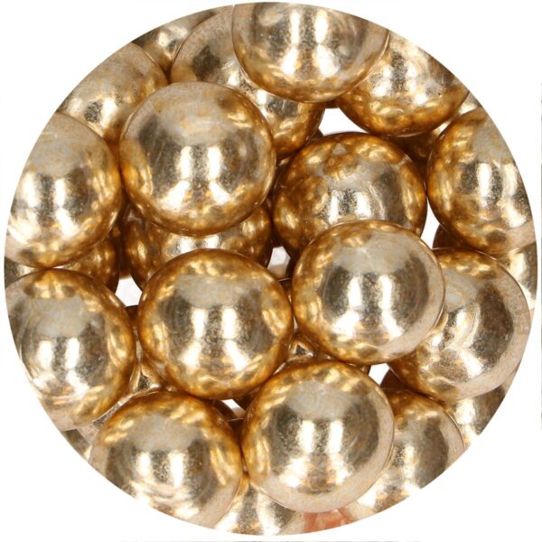 Perle aurii din ciocolată pentru decor, METALLIC GOLD, 130g