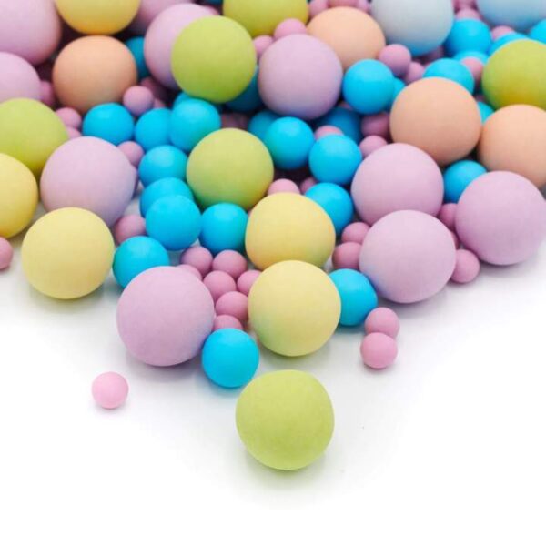 Perle decorative de ciocolată, Bubble Gum, fără E171, 160g