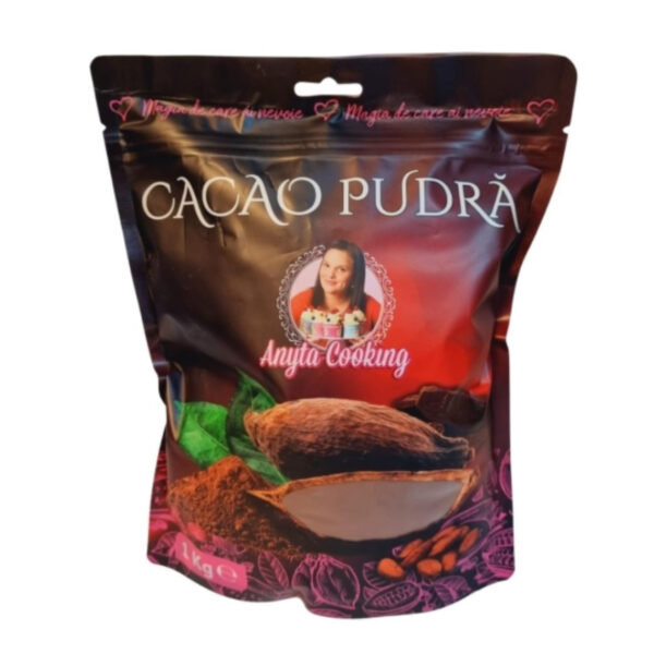 Pudră de cacao, maro, 22-24%, 1kg, Anyta Cooking