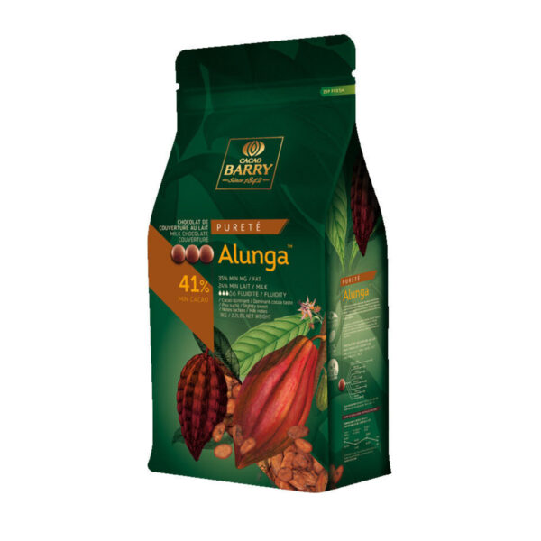 Ciocolată cu lapte, Alunga, 41,3%, 1 kg, CACAO BARRY