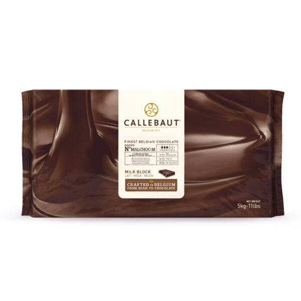 Ciocolată cu lapte fără zahăr bloc, cacao 33,9%, 5 kg, CALLEBAUT