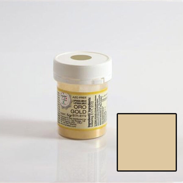 Colorant Alimentar Liposolubil Pudra Perlata, Auriu Sclipitor fara E171, 5 gr - Azo Free