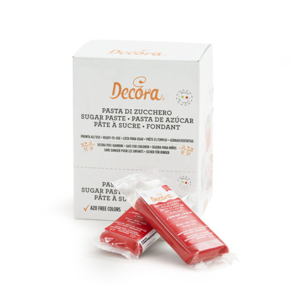 Pasta Zahar Premium Acoperire si Decoruri Rosu, 100 gr