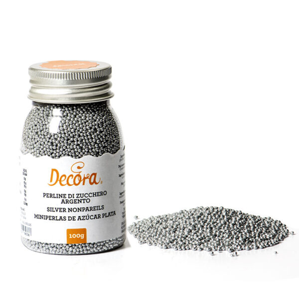 Perle Zahar Argintiu Metalizat Ø 1.5mm, 100 gr