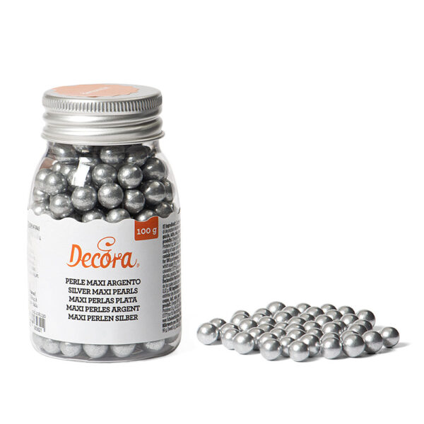 Perle Zahar Argintiu Sidefat Ø 8mm, 100 gr