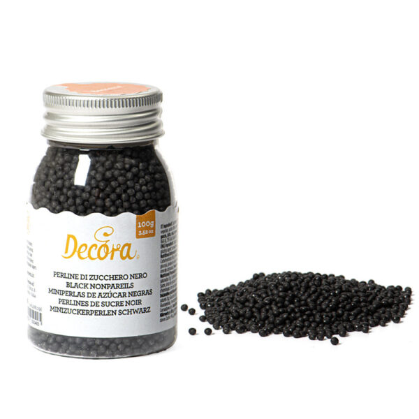 Perle Zahar Negru Sidefat Ø 1.5 mm, 100 gr