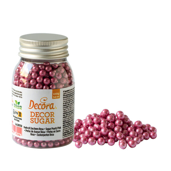 Perle Zahar Roz Metalizat Ø 5 mm, 100 gr