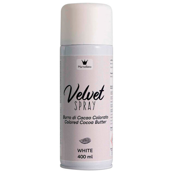 SPRAY VELVET - Colorant Alimentar Alb fara E171, 400 ml - Azo Free